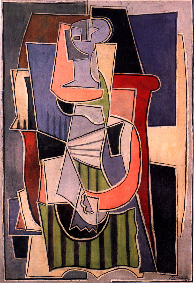 Picasso Woman sitting in an armchair 1920
